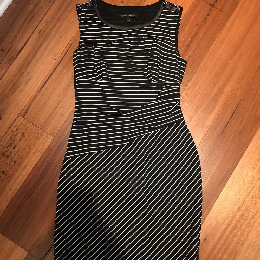Black & White Stripped Dress - Cynthia Steffe - 4